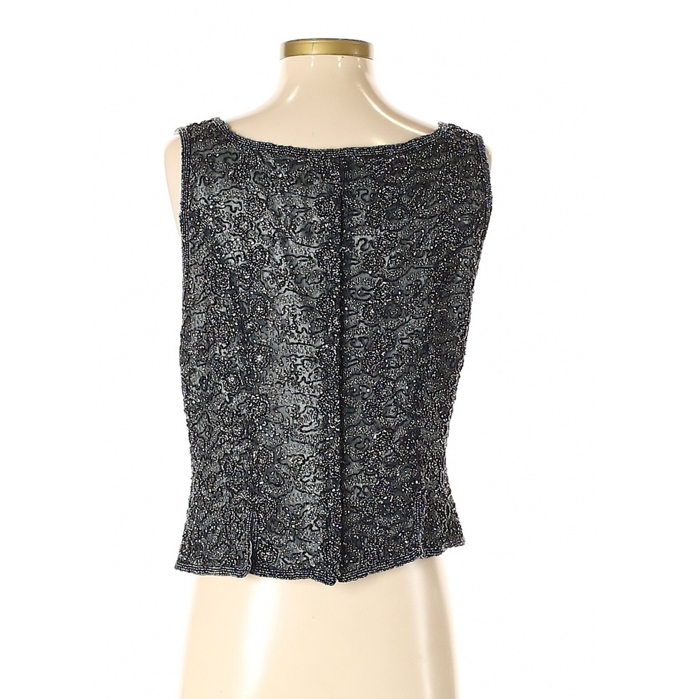 NWT! Adrianna Papell Gorgeous Embellished Sleeveless Blouse Size 14 Petite - Picture 2 of 9